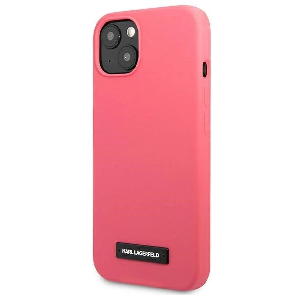 Karl Lagerfeld KLHCP13MSLMP1PI iPhone 13 6,1" hardcase fuksja/fuchsia Silicone Plaque_1