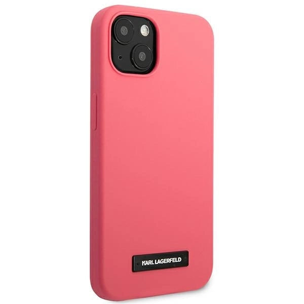 Karl Lagerfeld KLHCP13MSLMP1PI iPhone 13 6,1" hardcase fuksja/fuchsia Silicone Plaque_3