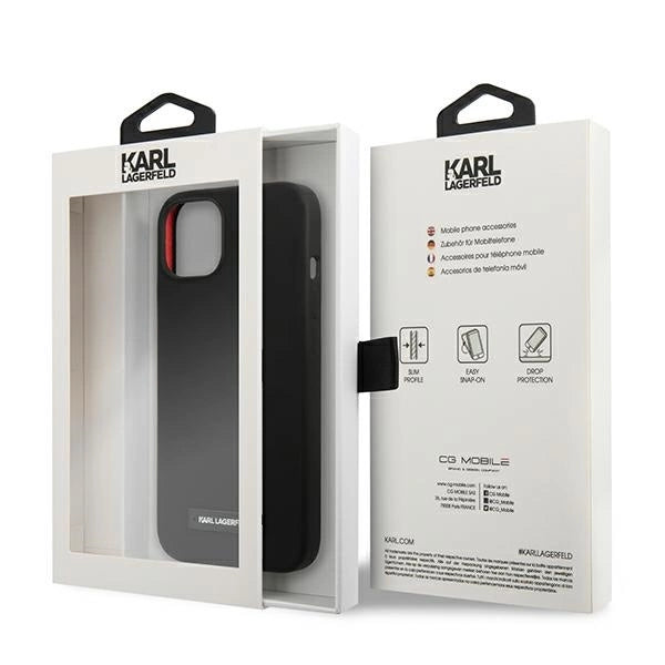 Karl Lagerfeld KLHCP13SSLMP1K iPhone 13 mini 5,4" hardcase czarny/black Silicone Plaque_7