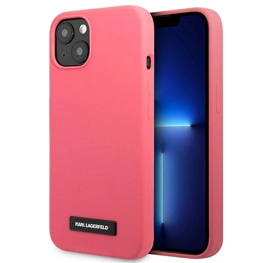 Karl Lagerfeld KLHCP13SSLMP1PI iPhone 13 mini 5,4" hardcase fuksja/fuchsia Silicone Plaque_0