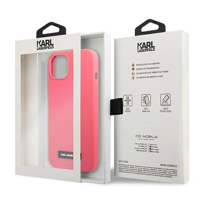 Karl Lagerfeld KLHCP13SSLMP1PI iPhone 13 mini 5,4" hardcase fuksja/fuchsia Silicone Plaque_7