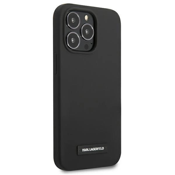 Karl Lagerfeld KLHCP13XSLMP1K iPhone 13 Pro Max 6,7" hardcase czarny/black Silicone Plaque_3