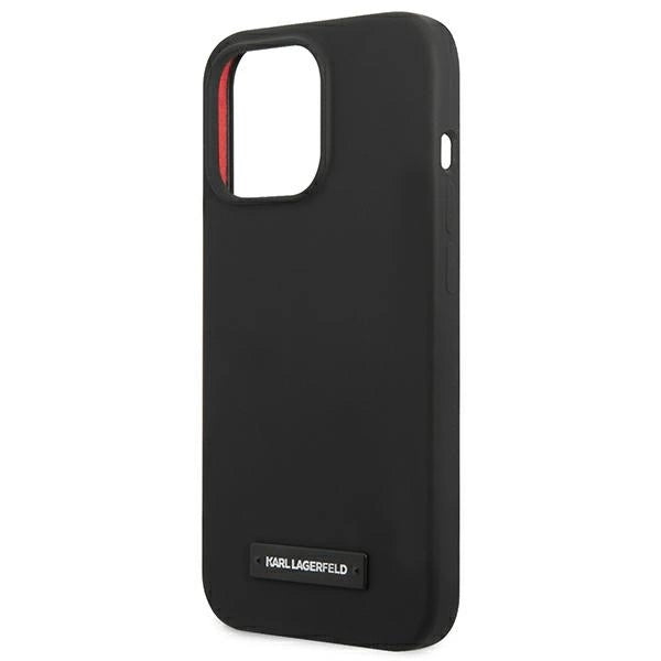Karl Lagerfeld KLHCP13XSLMP1K iPhone 13 Pro Max 6,7" hardcase czarny/black Silicone Plaque_5