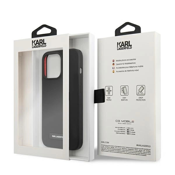 Karl Lagerfeld KLHCP13XSLMP1K iPhone 13 Pro Max 6,7" hardcase czarny/black Silicone Plaque_7