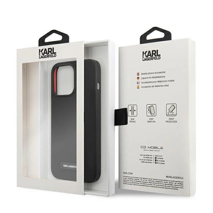 Karl Lagerfeld KLHCP13XSLMP1K iPhone 13 Pro Max 6,7" hardcase czarny/black Silicone Plaque_7