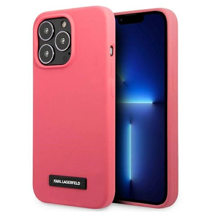Karl Lagerfeld KLHCP13XSLMP1PI iPhone 13 Pro Max 6,7" hardcase fuksja/fuchsia Silicone Plaque_0