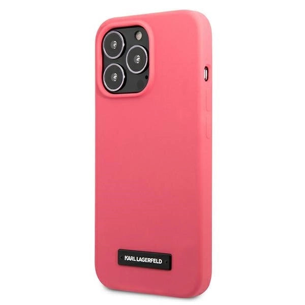 Karl Lagerfeld KLHCP13XSLMP1PI iPhone 13 Pro Max 6,7" hardcase fuksja/fuchsia Silicone Plaque_1
