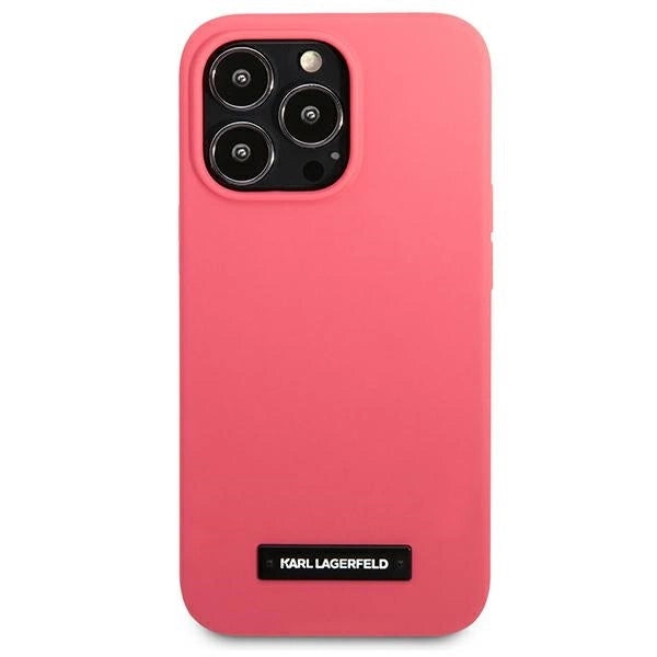 Karl Lagerfeld KLHCP13XSLMP1PI iPhone 13 Pro Max 6,7" hardcase fuksja/fuchsia Silicone Plaque_2