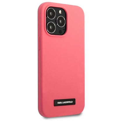 Karl Lagerfeld KLHCP13XSLMP1PI iPhone 13 Pro Max 6,7" hardcase fuksja/fuchsia Silicone Plaque_3
