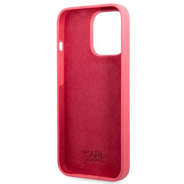 Karl Lagerfeld KLHCP13XSLMP1PI iPhone 13 Pro Max 6,7" hardcase fuksja/fuchsia Silicone Plaque_6