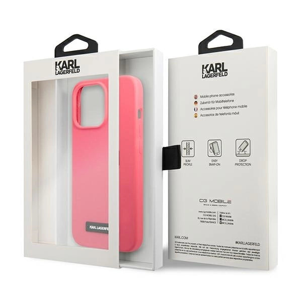 Karl Lagerfeld KLHCP13XSLMP1PI iPhone 13 Pro Max 6,7" hardcase fuksja/fuchsia Silicone Plaque_7