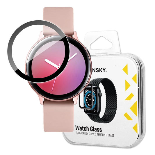 Wozinsky Watch Glass Hybrid Glass for Samsung Galaxy Watch Active 2 44 mm Black_0
