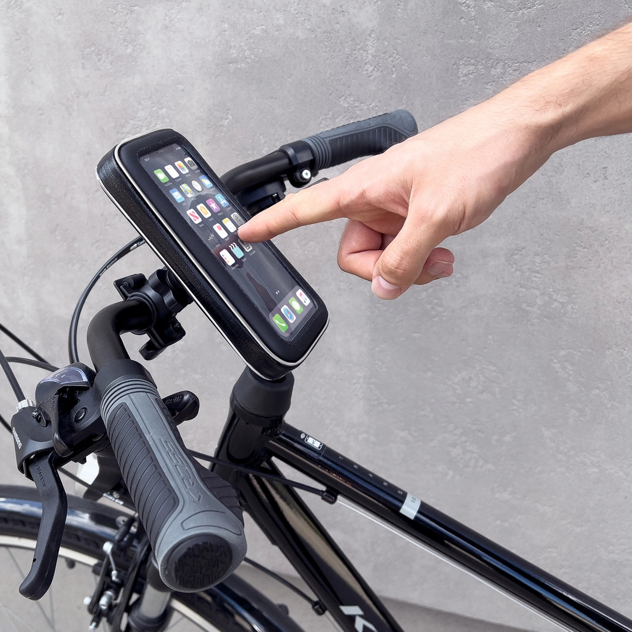 Wozinsky phone holder for bike, motorcycle, scooters black (WBHBK7)_3