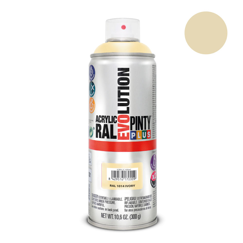 Tinta em spray pintyplus evolution 520 cc ral 1014 marfil_0
