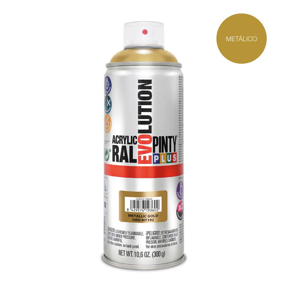 Tinta em spray pintyplus evolution metalizada 520 cc ouro mt 192_0