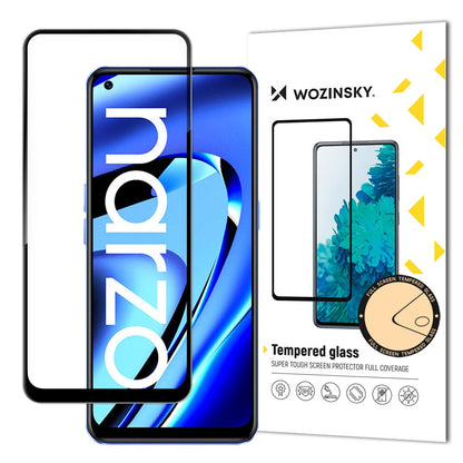 Wozinsky Super Tough Full Glue Tempered Glass Full Screen With Frame Case Friendly Realme Narzo 50A Black_0