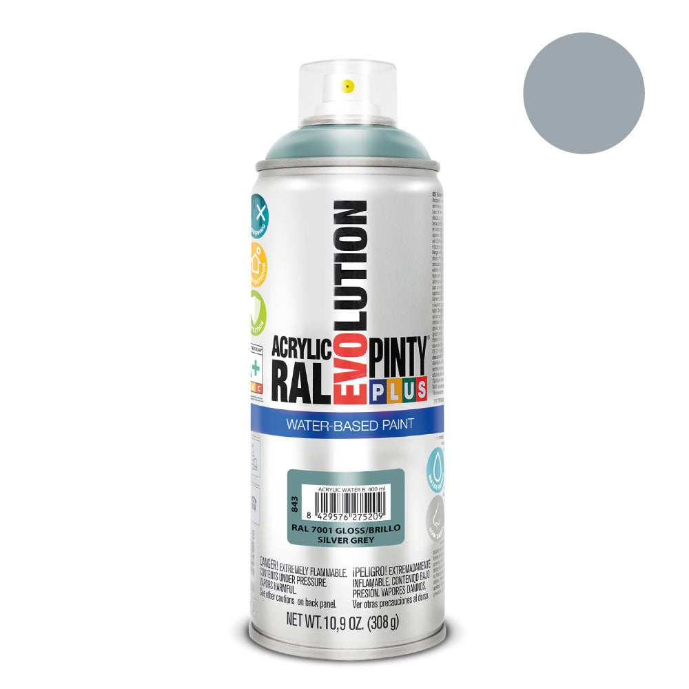 Spray pintyplus evolution water-based 520cc ral 7001 cinzento prata_0