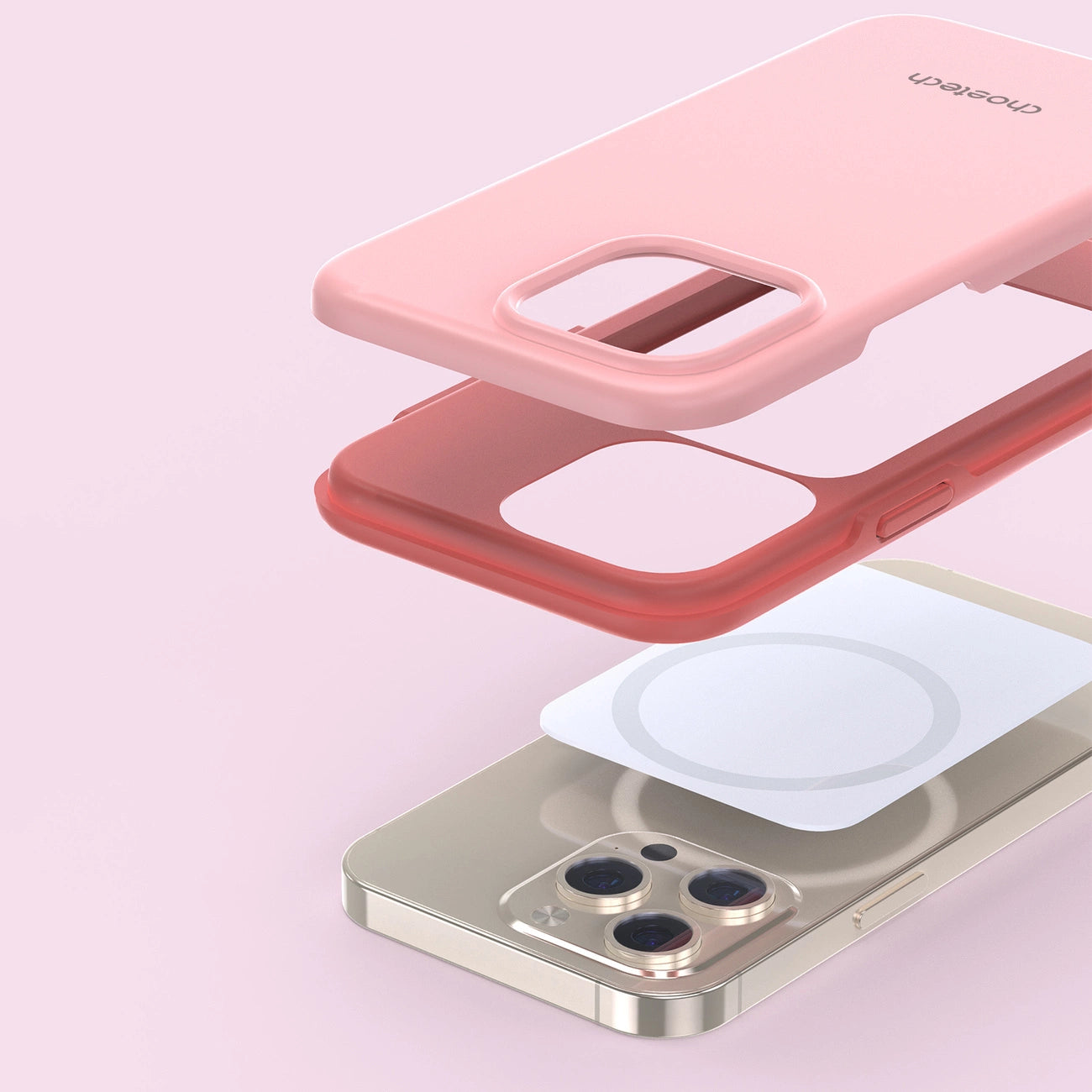 Choetech MFM Anti-drop case Made For MagSafe for iPhone 13 Pro pink (PC0113-MFM-PK)_9
