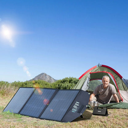 Choetech SC008 solar foldable charger 120W DC / USB-C / 2x USB-A - black_8