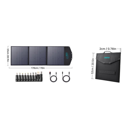 Choetech SC008 solar foldable charger 120W DC / USB-C / 2x USB-A - black_21