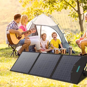 Choetech SC008 solar foldable charger 120W DC / USB-C / 2x USB-A - black_25