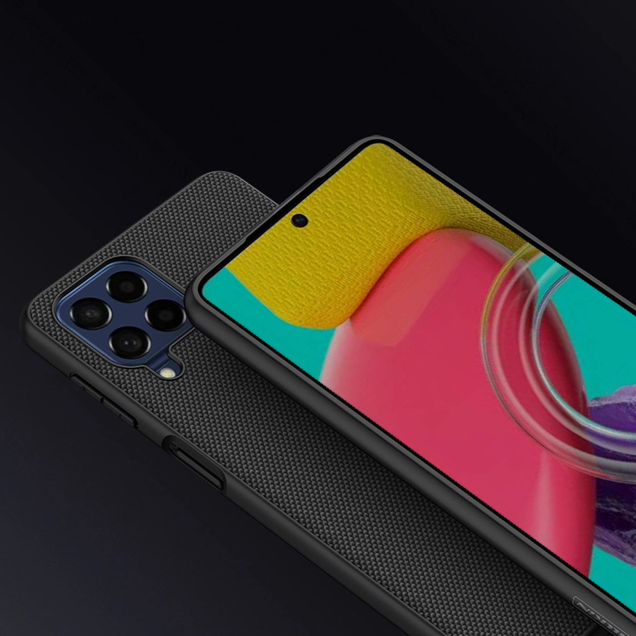 Nillkin Textured Case durable reinforced case with gel frame and nylon back for Samsung Galaxy M53 5G black_8