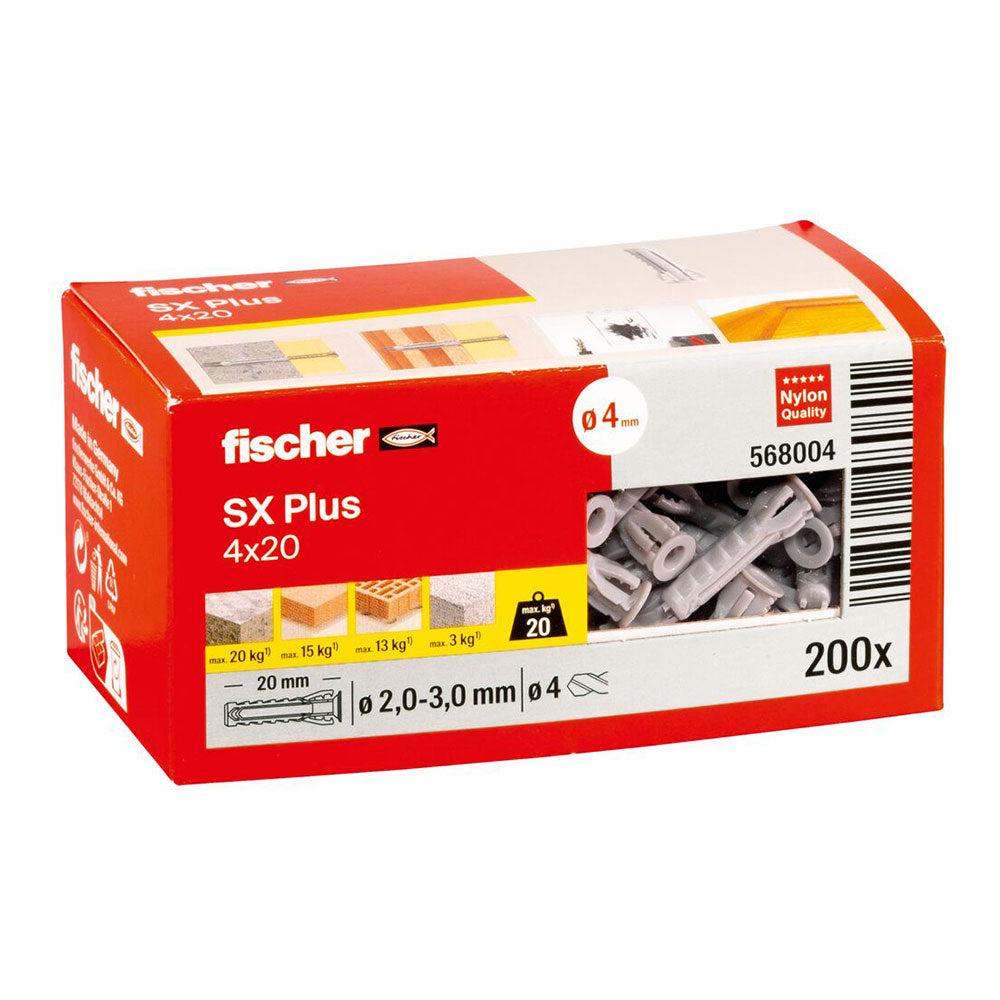 Bucha fischer sx plus Ã¸4x20mm 200 unid. n4 568004_0