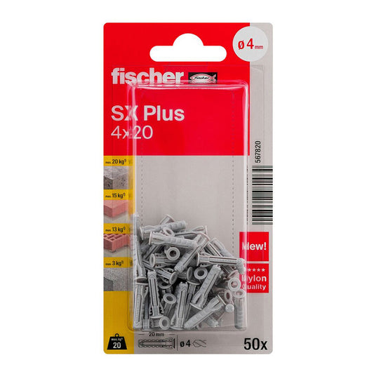 Blister bucha fischer sx plus Ã¸4x20mm k nv 50 unid. 567820_0