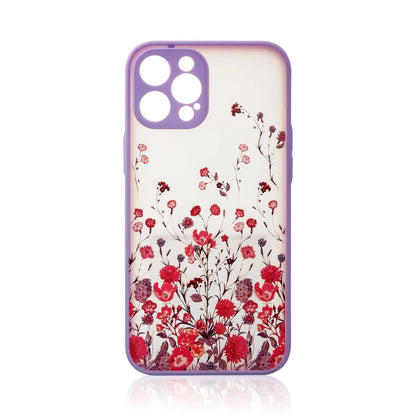 Design Case for iPhone 12 Pro Max floral purple_0