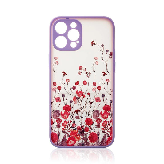 Design Case for iPhone 12 Pro Max floral purple_0