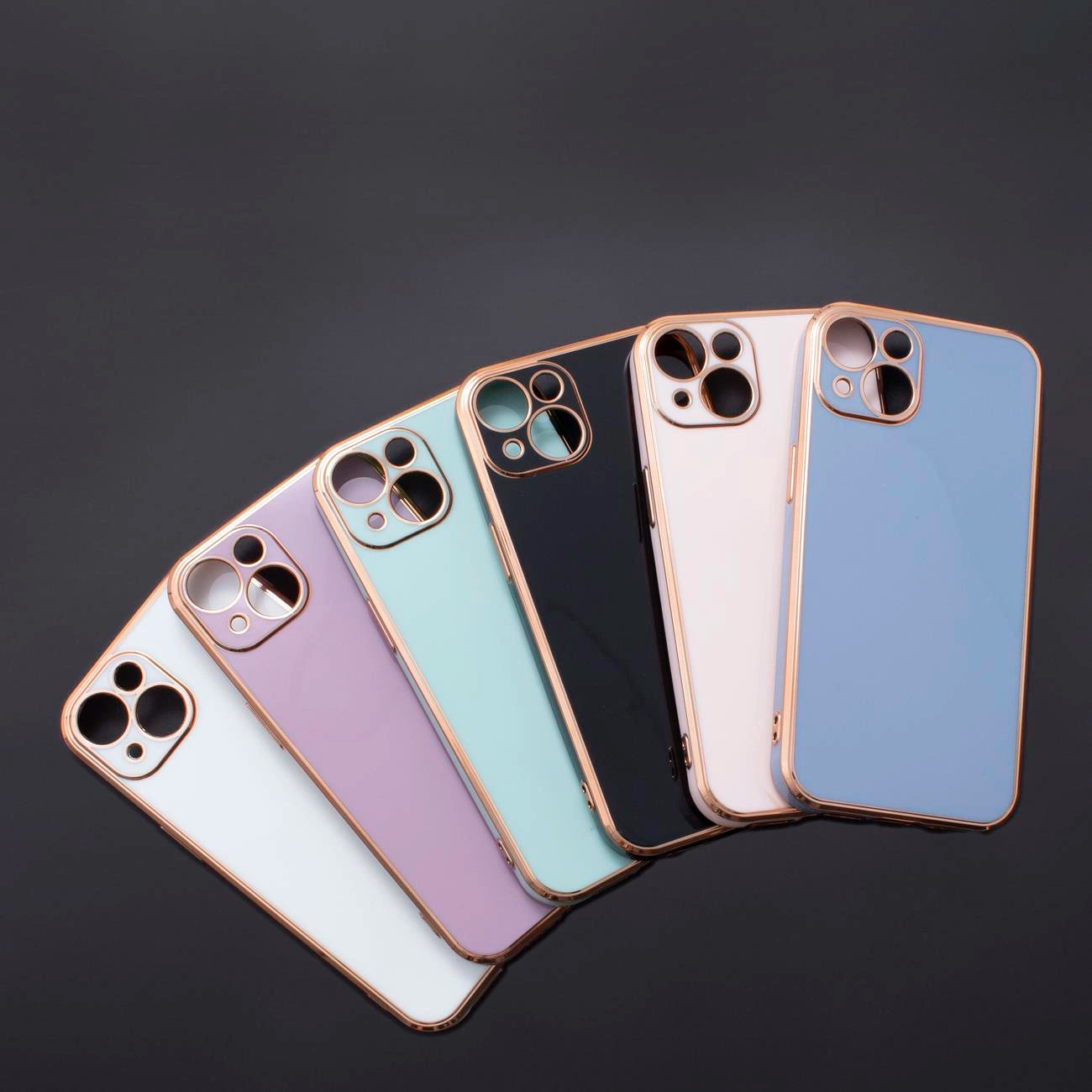 Lighting Color Case for Xiaomi Redmi Note 11 gel cover with gold frame purple_9