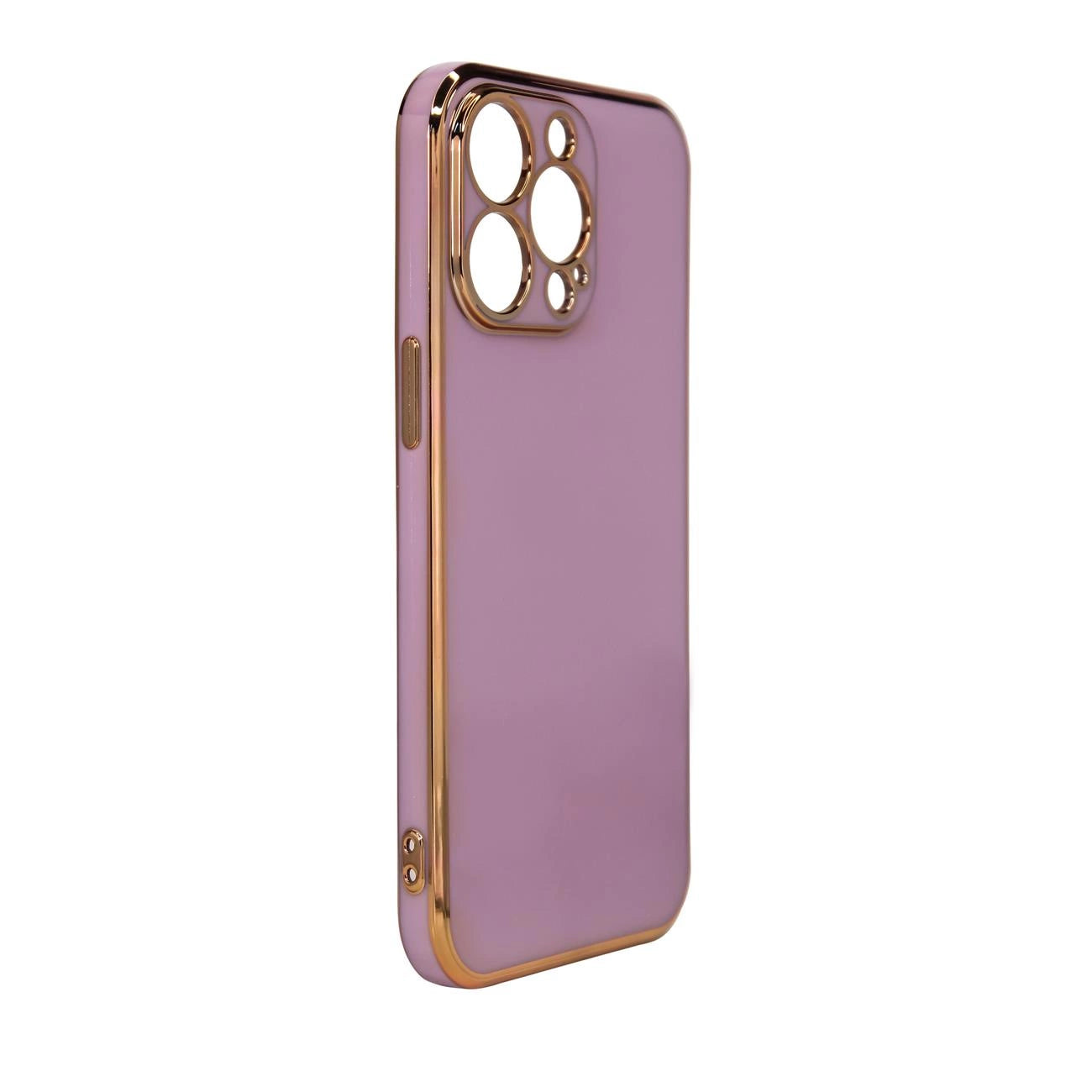 Lighting Color Case for Xiaomi Redmi Note 11 gel cover with gold frame purple_1