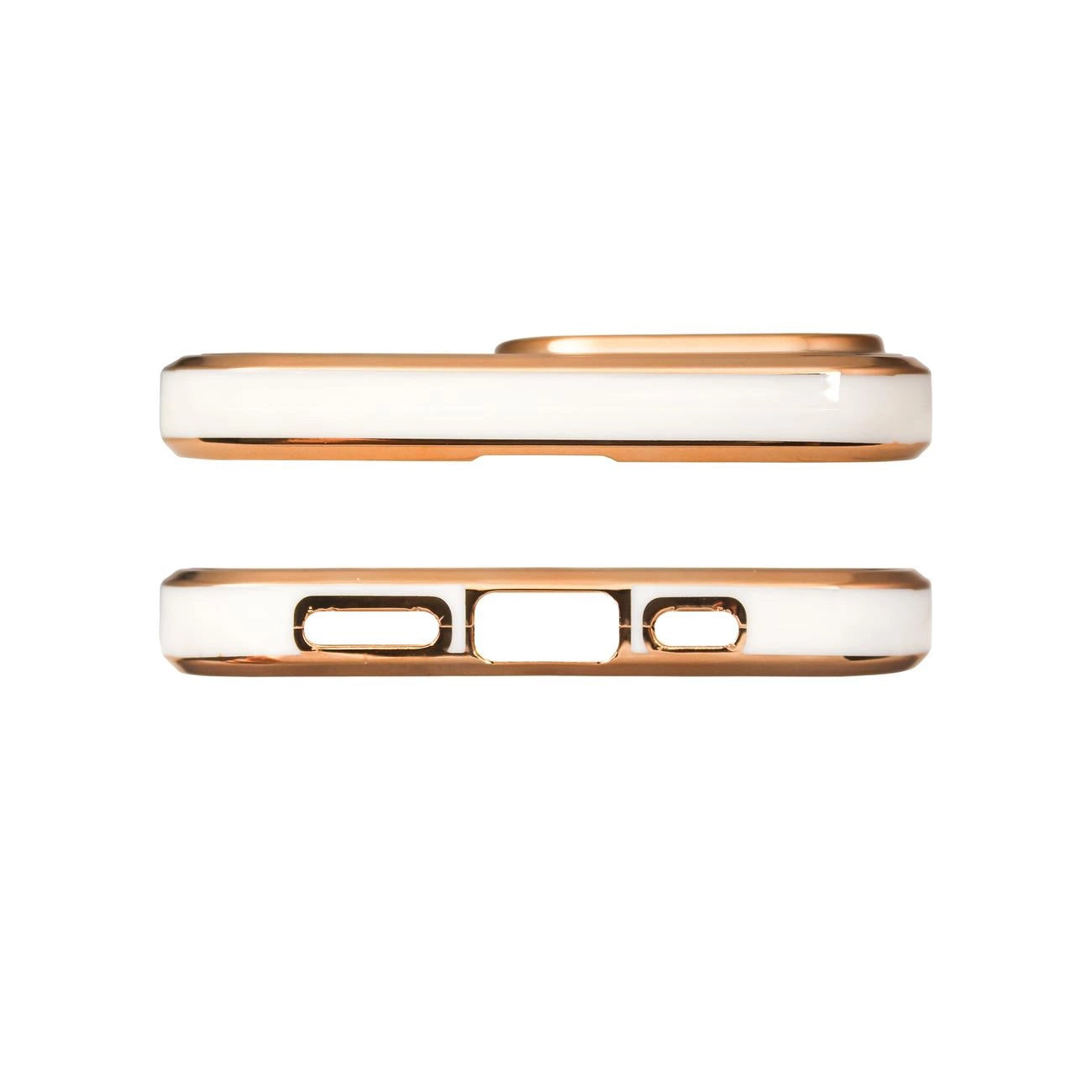 Lighting Color Case for Samsung Galaxy A12 5G gold frame gel cover white_2
