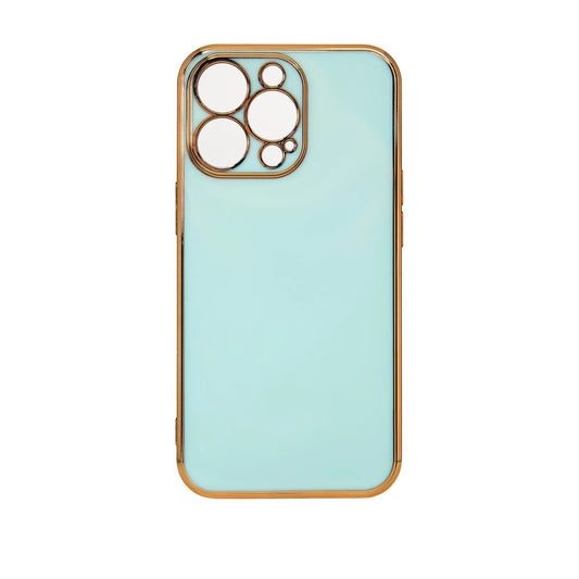 Lighting Color Case for Xiaomi Redmi Note 11 gel cover with gold frame mint_0