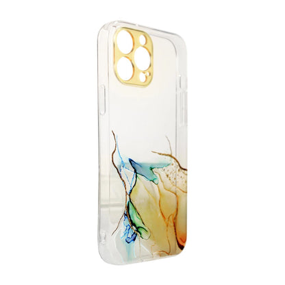 Marble Case for iPhone 12 Pro Max Gel Cover Orange Marble_1