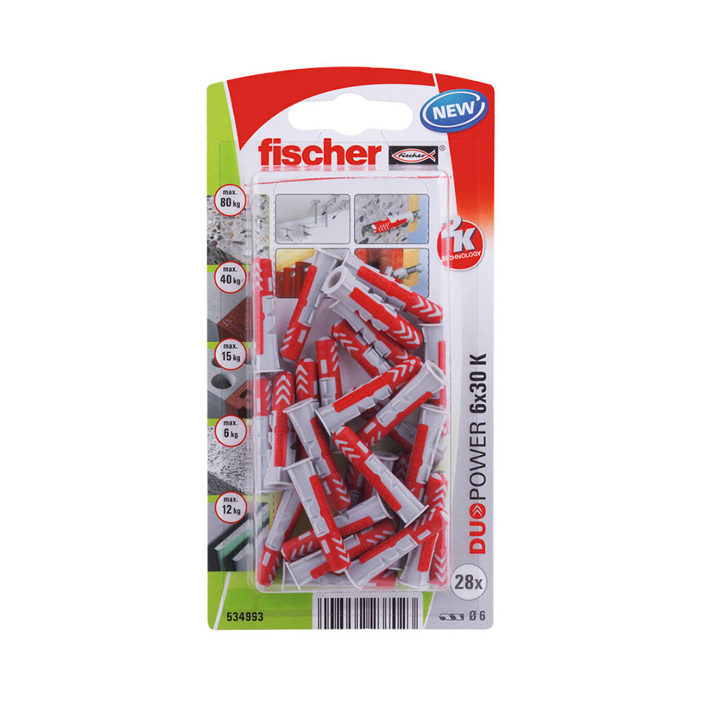 Blister 28 buchas duopower Ã¸6x30mm 534993 fischer_0