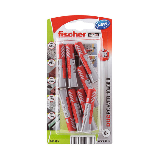 Blister 8 buchas duopower Ã¸10x50mm 534995 fischer_0