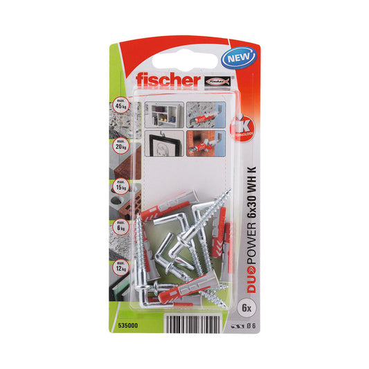 Blister 6 buchas+ganchos duopower Ã¸6x30mm 535000 fischer_0