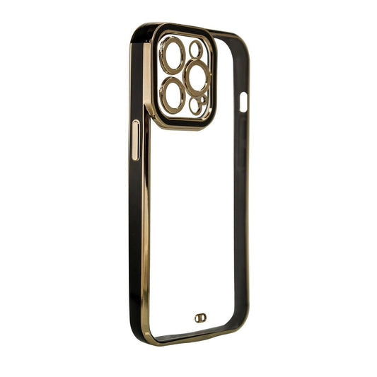 Fashion Case Cover for Xiaomi Redmi Note 11 Pro Gold Frame Gel Cover Black_0