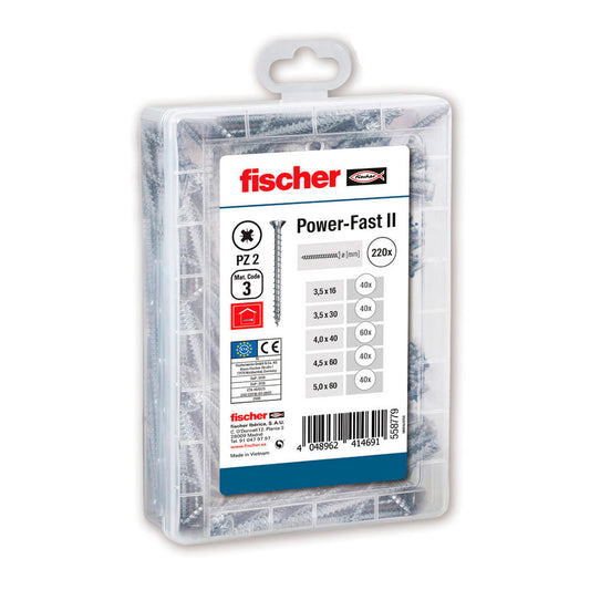 Pack 220 parafusos surtidos fpfii misterbox 558779 fischer_0