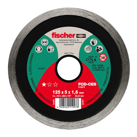 Disco corte fcd-ses para cerÃ¢mica Ã¸115x1,6x22,23 512874 fischer_0