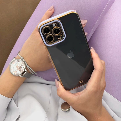 Fashion Case Cover for Xiaomi Redmi Note 11 Pro Gold Frame Gel Cover White_3