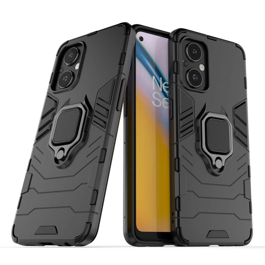 Ring Armor tough hybrid case cover + magnetic holder for OnePlus Nord N20 5G black_0