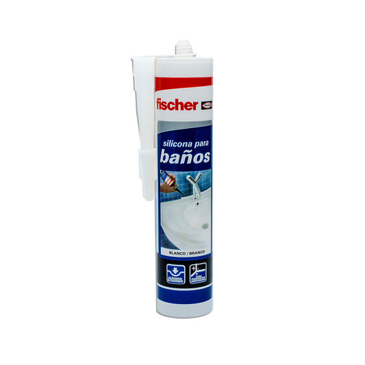 Silicone sanitÃ¡rios branco 300ml 20818 fischer_0