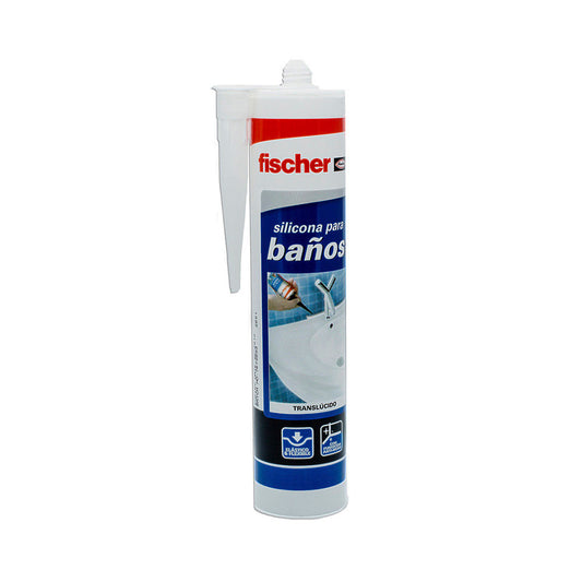 Silicone para sanitÃ¡rios transparente 300ml 20819 fischer_0