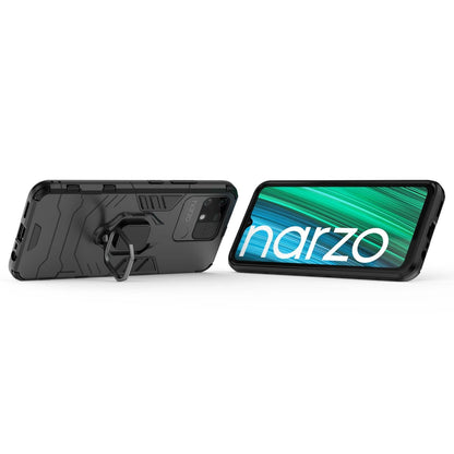 Ring Armor tough hybrid case cover + magnetic holder Realme Narzo 50A black_9