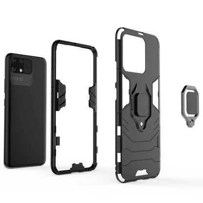 Ring Armor tough hybrid case cover + magnetic holder Realme Narzo 50A black_1
