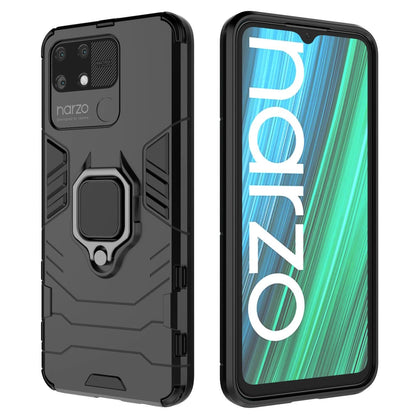 Ring Armor tough hybrid case cover + magnetic holder Realme Narzo 50A black_7