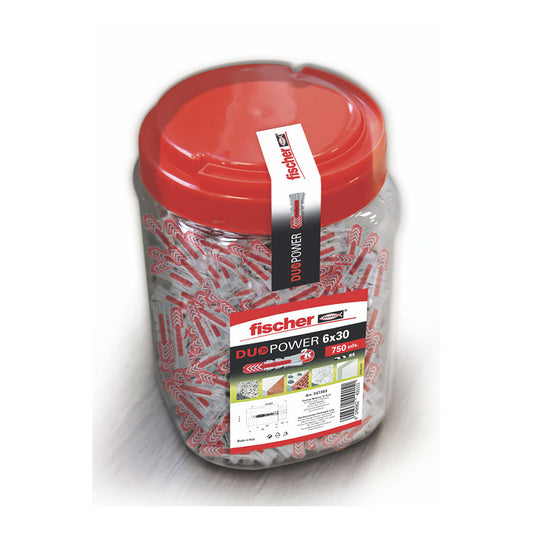 Embalagem com 750 buchas duopower Ã¸6x30mm fischer_0