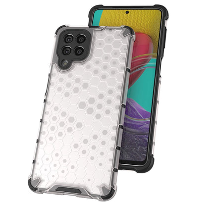 Honeycomb case armored cover with a gel frame for Samsung Galaxy M53 5G black_5